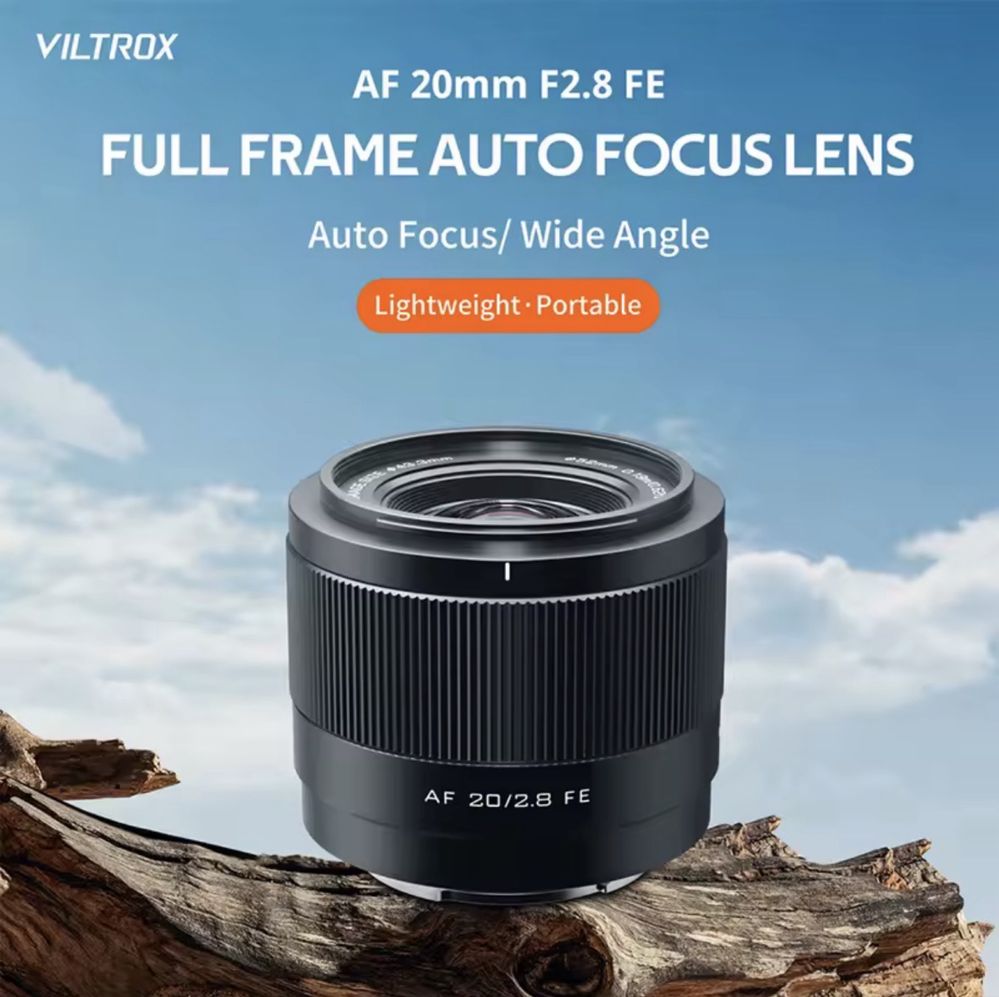 Viltrox AF 20mm f/2.8 STM ASPH ED IF (Sony FE) Lente objetiva nova