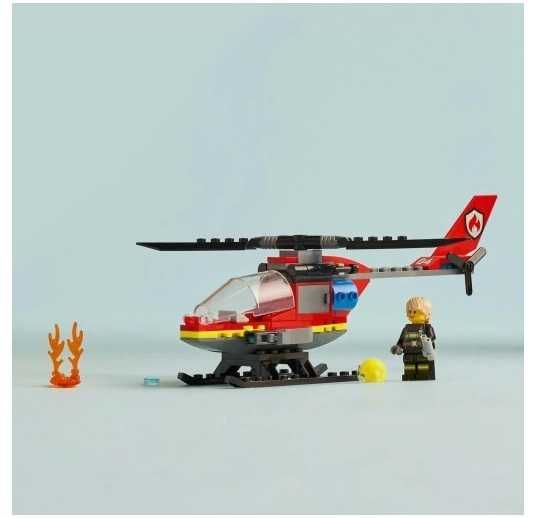 LEGO City. Strażacki helikopter ratunkowy. Obrotowe części. Wyrzutnie