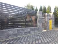 Ogrodzenie łupane modułowe JONIEC Montaż PALISADA BRAMA