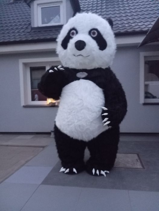Olbrzymi kostium nadmuchiwany miś panda 2,6 m z baterią