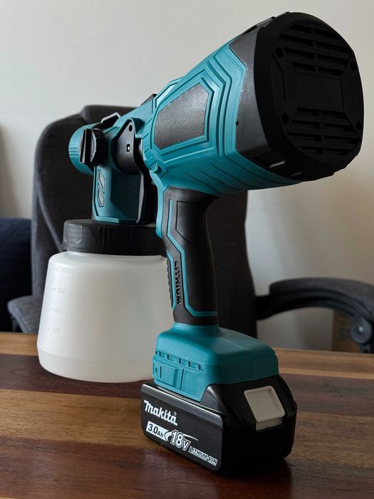 Pistolet do malowania pasuje do baterii makita lxt 18v duży zbiornik