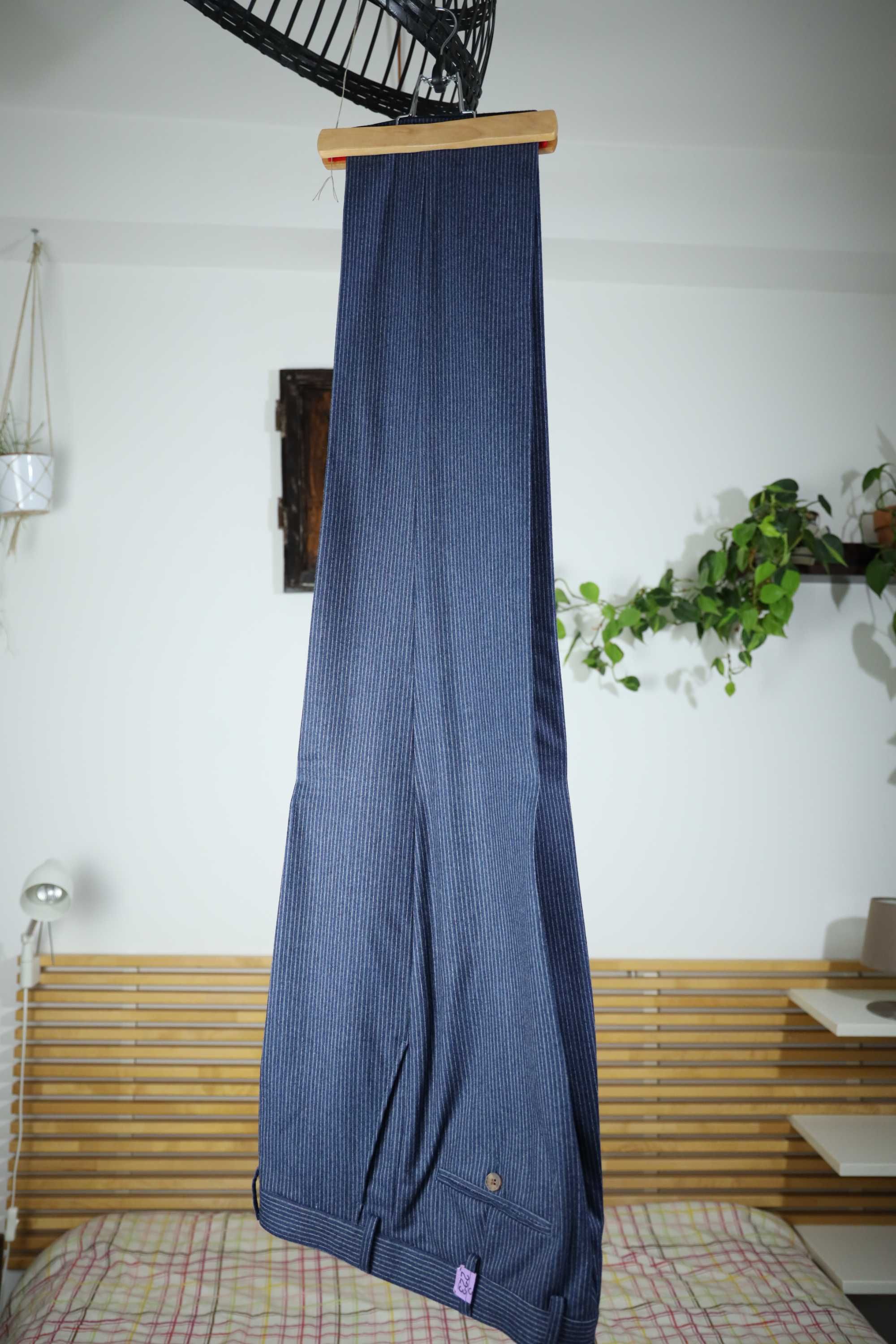 2-częściowy, wełniany, niebieski garnitur SuitSupply, SuSu 120's, L/98