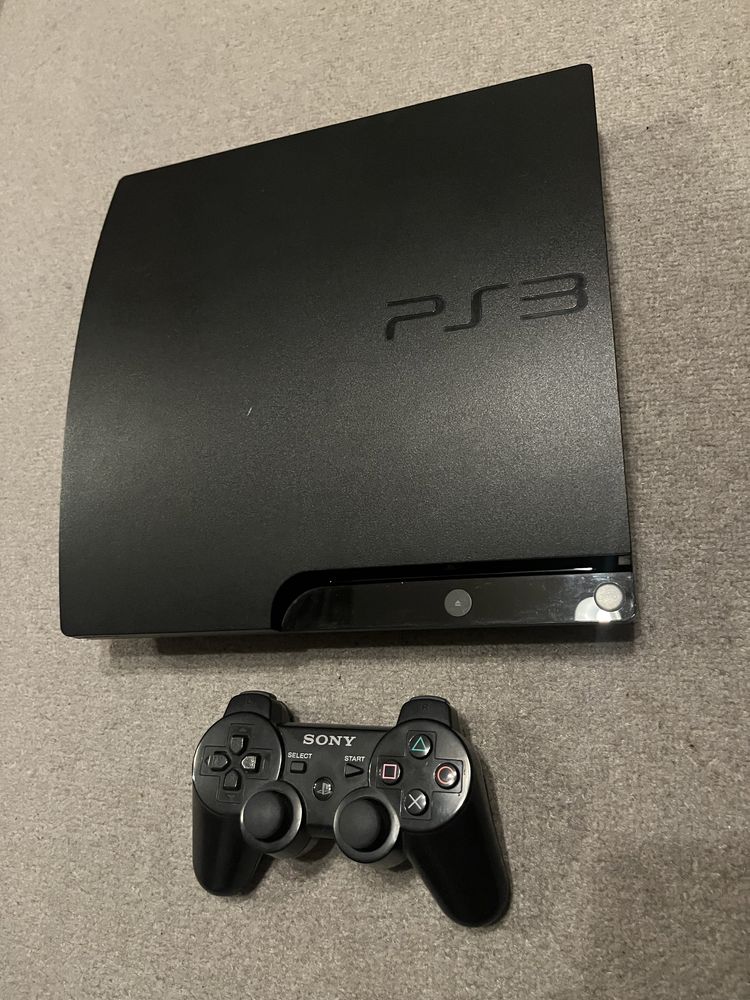 PS3 PlayStation 3 Slim + pad + okablowanie