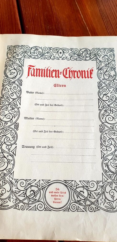 Stara rodzinna biblia niemiecka 1928 r.