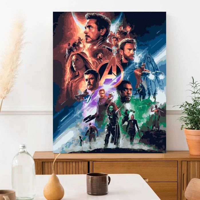 Картина по номерах "Всесвіт Марвел" GX43350 павук, залізна, месники