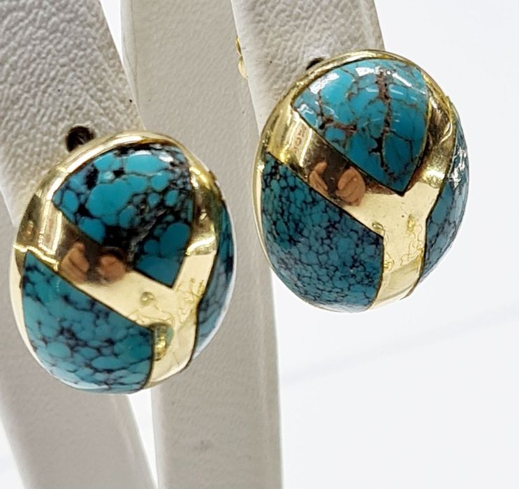 Продам золотые изделия с бирюзой и полудрагоценнымикамнями