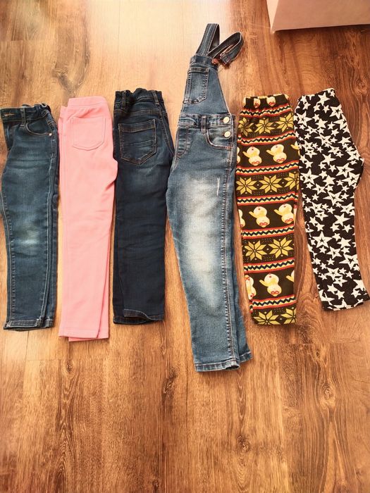 Spodnie,getry jesienno zimowe 6 szt/110