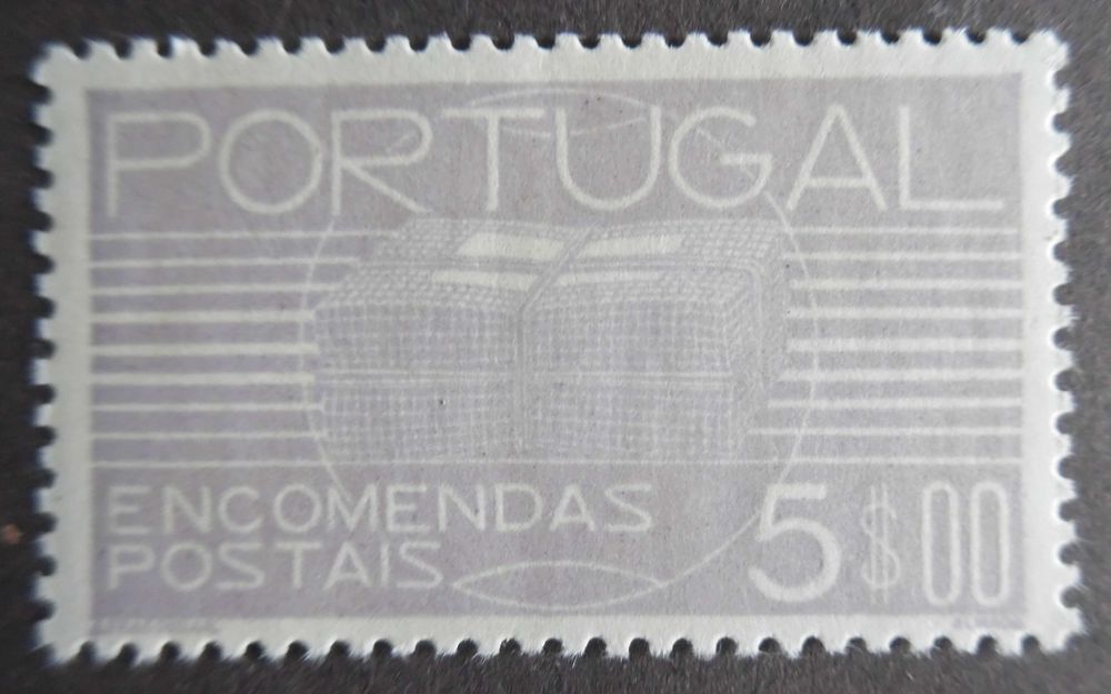 Selos Portugal 1936-Encomendas Postais 5$00 Soberbo AF, nº 24