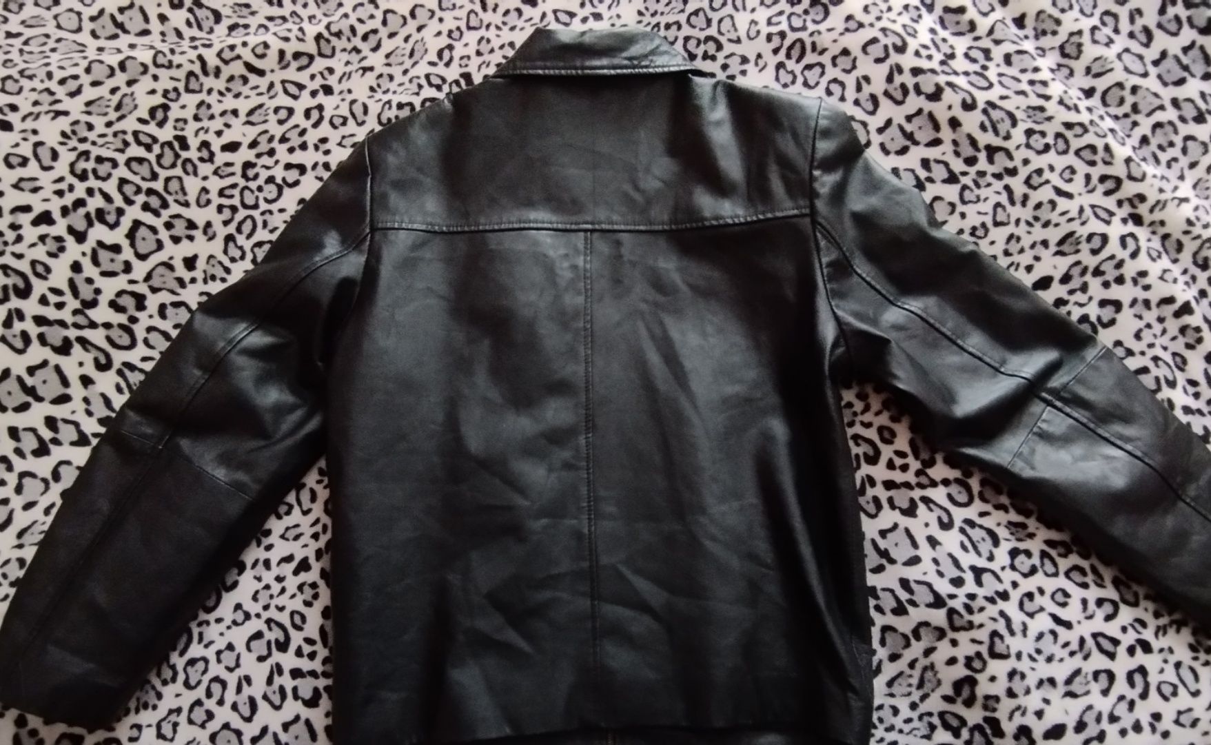 Шкіряна куртка чоловіча Crowngate Leathers black 1990s