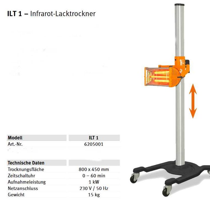 Secador de Pintura Infravermelho UNICRAFT ILT 1