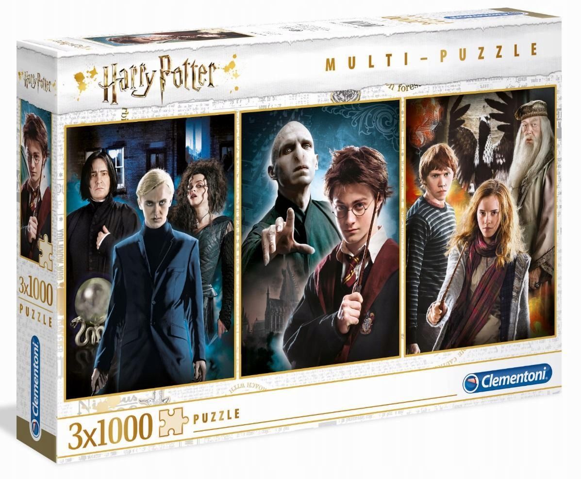 Puzzle 3x1000 Harry Potter, Clementoni