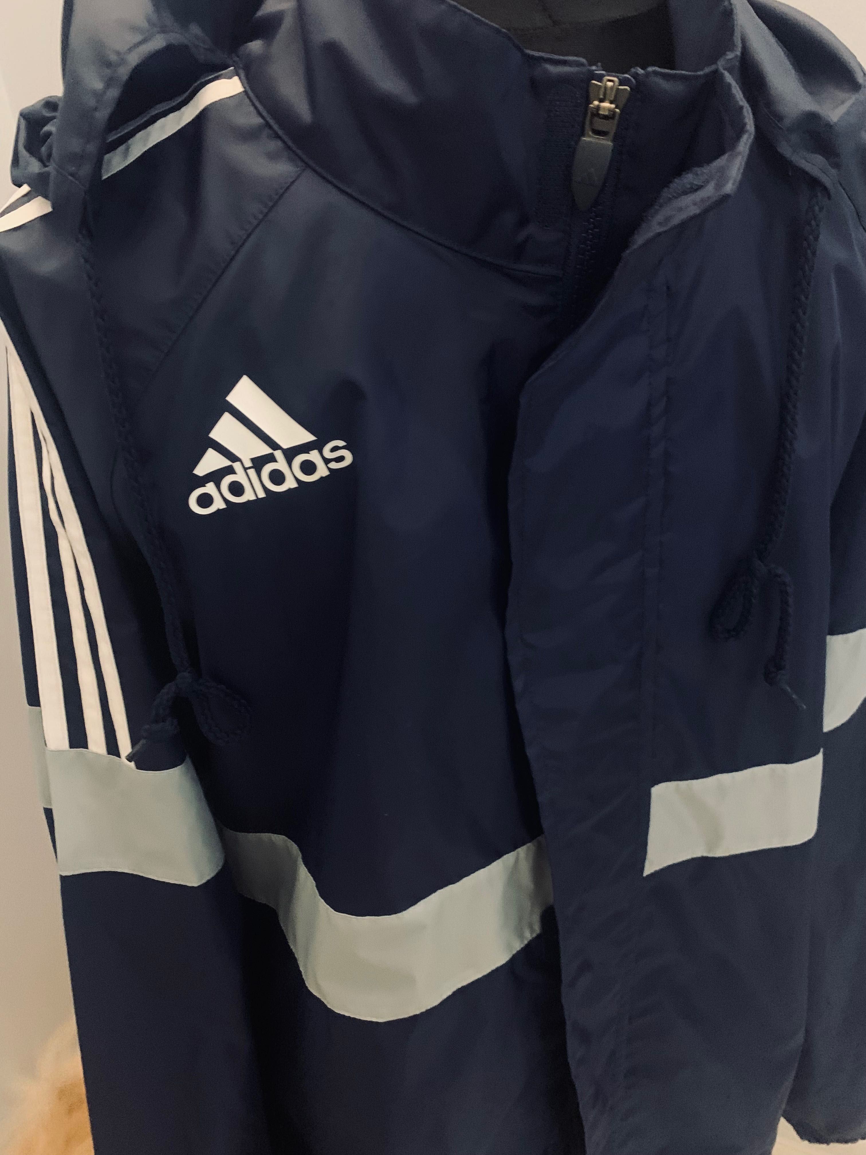 Adidas kurtka wiatrówka męska XL/XXL extra stan jak nowa kaptur