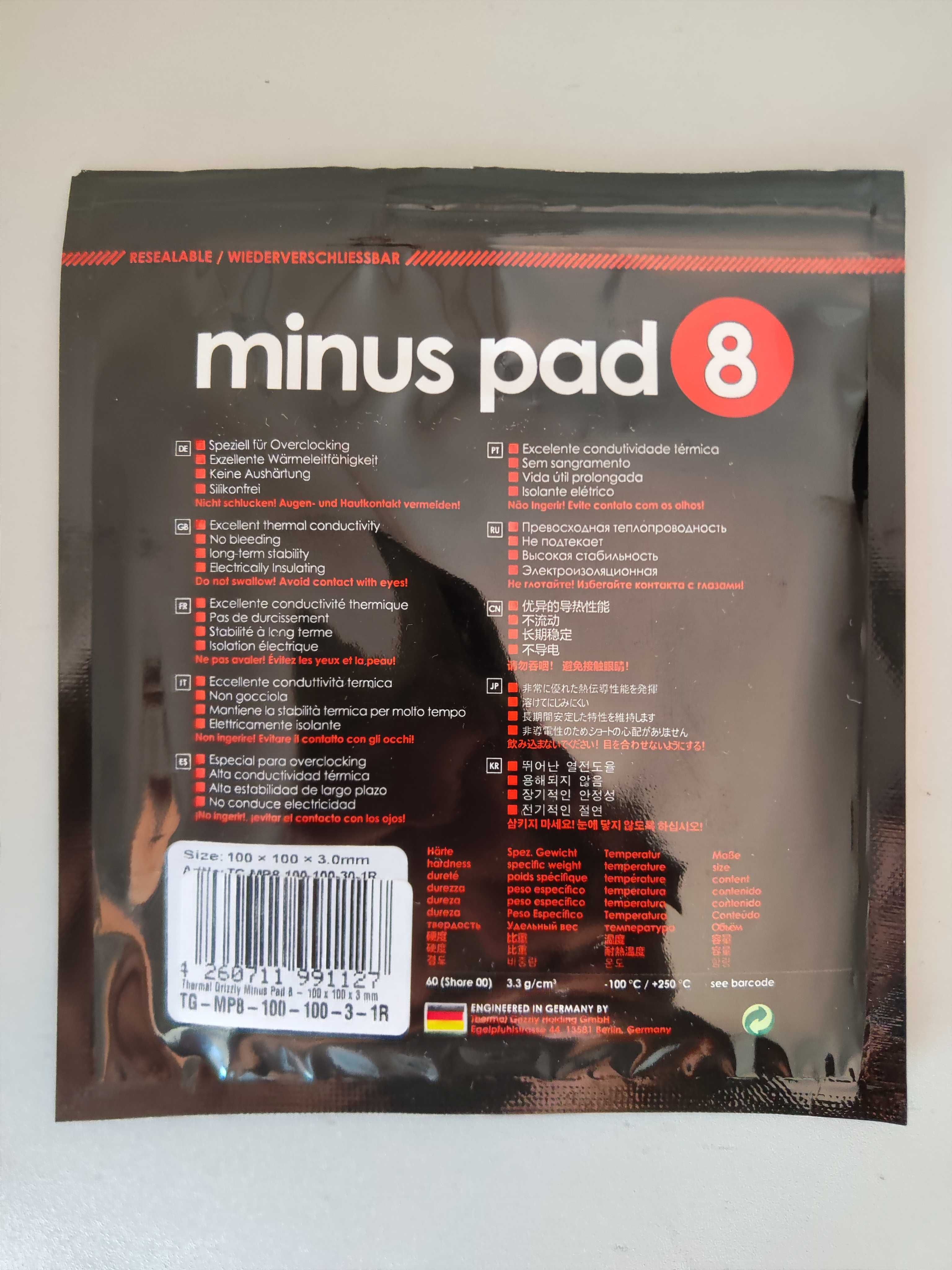 Thermal Grizzly Minus 8 Thermal Pad / Almofada Térmica