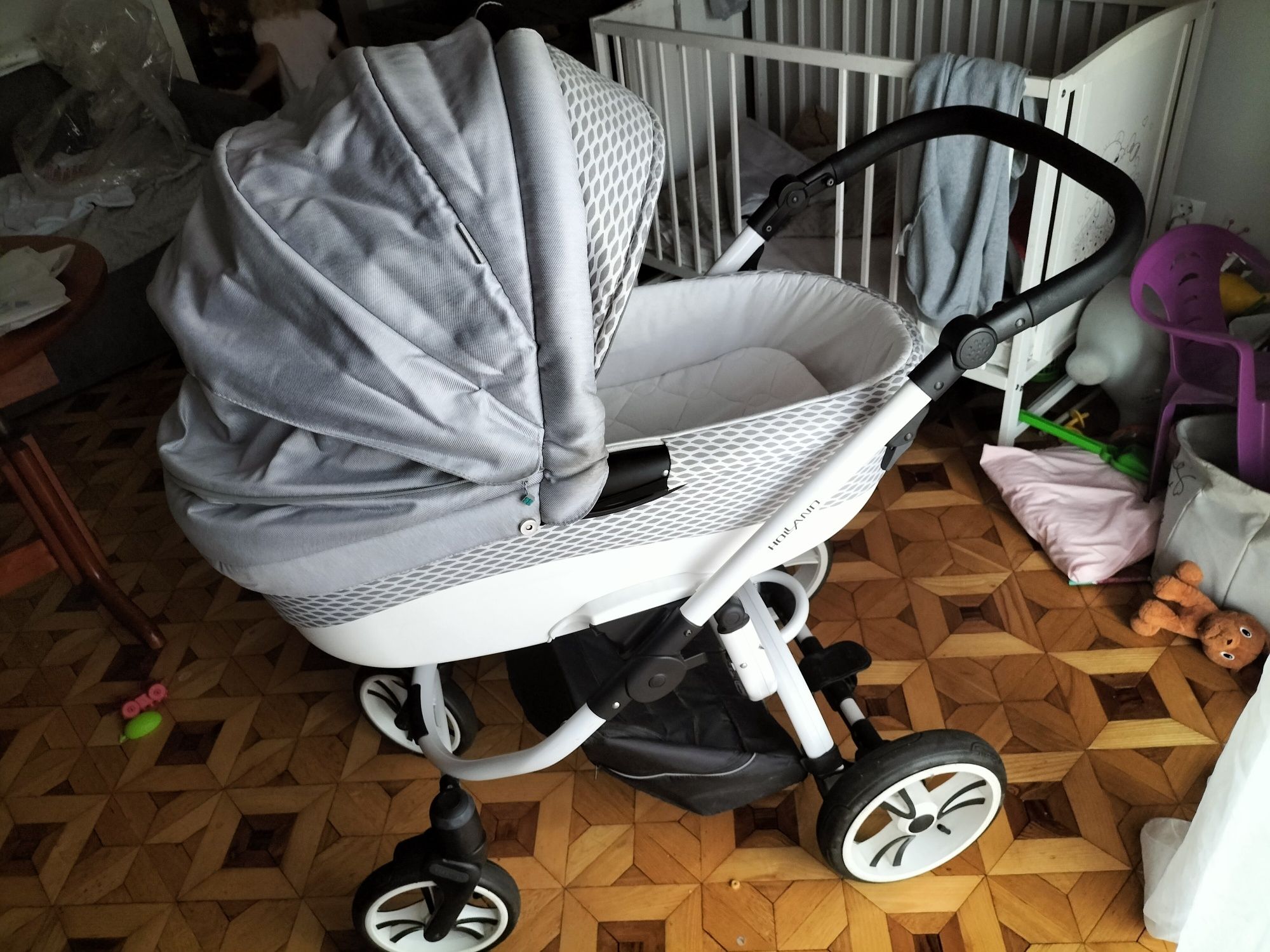 Bebetto holland W39 szary biały 2w1 3w1