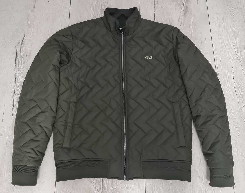 NOWA Kurtka męska ze stójką LACOSTE (rozmiar M/L) ZIELONA oryginalna
