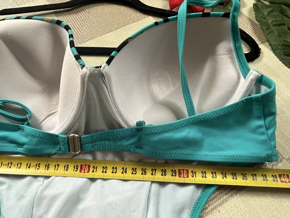 Kostium kąpielowy jednoczęściowy monokini zielony zebra 42 luksusowy