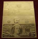 USA DOLLARS 24 KARAT GOLD Banknoty Zestaw - 4 sztuki UNC