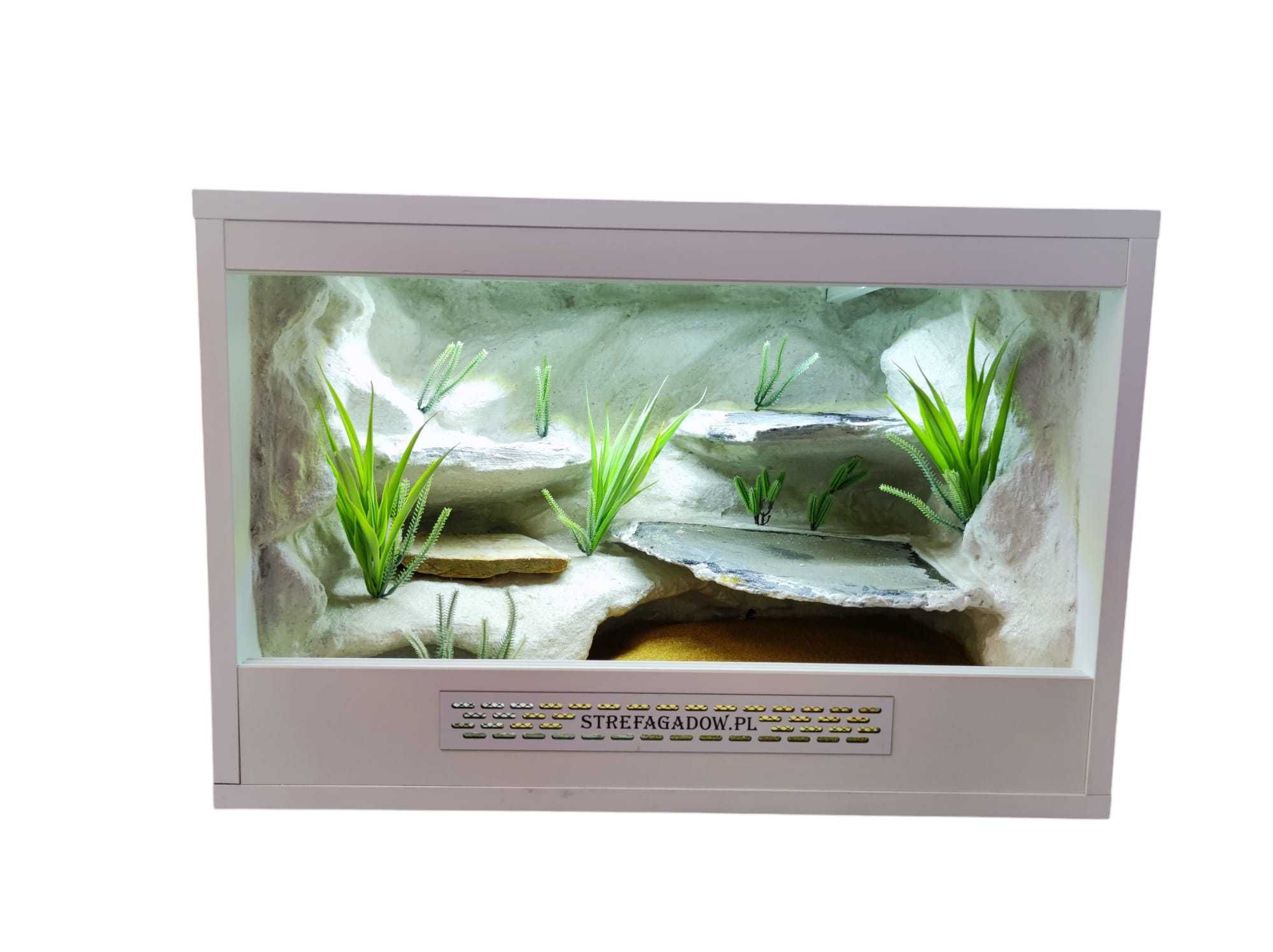 Terrarium pustynne nr686 60/40/40 dla gekona lamparciego DOSTĘPNE