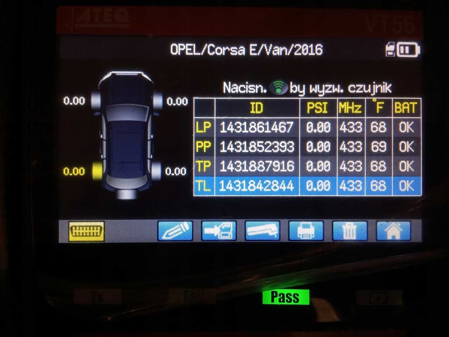 1x czujnik ciśnienia TPMS OPEL CORSA MERIVA 1358.1561