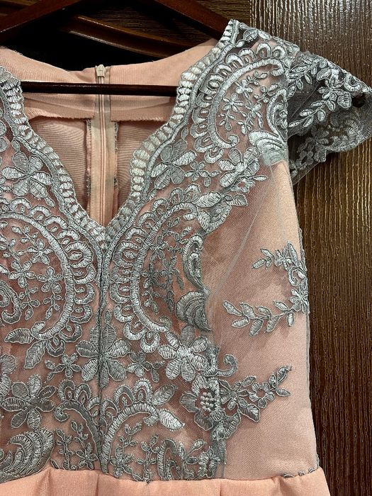 Плаття вечірне сукня міді сітка кружево