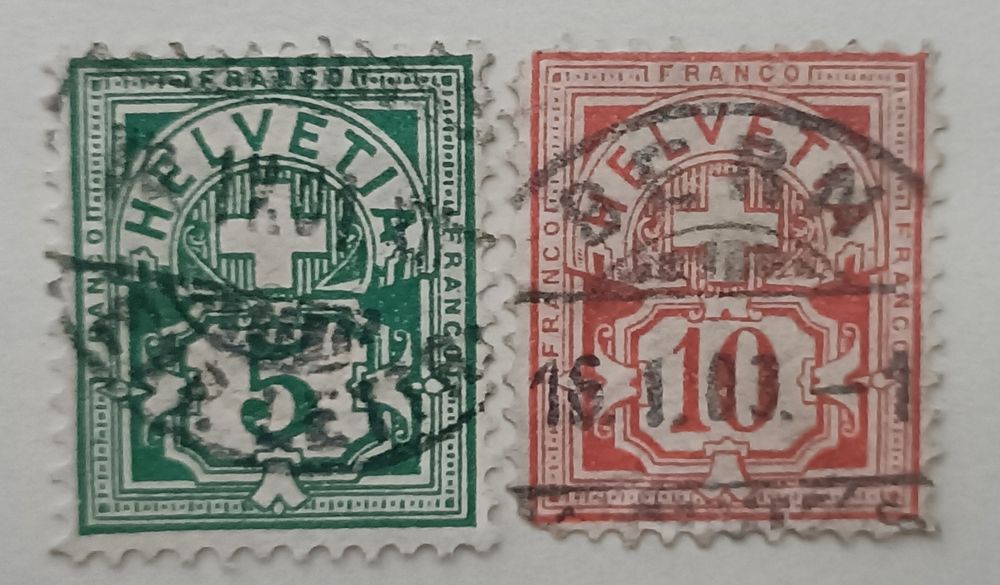 Selos Antigos da Suiça (Timbres-Poste Suisse) Fim de séc. XIX - XX