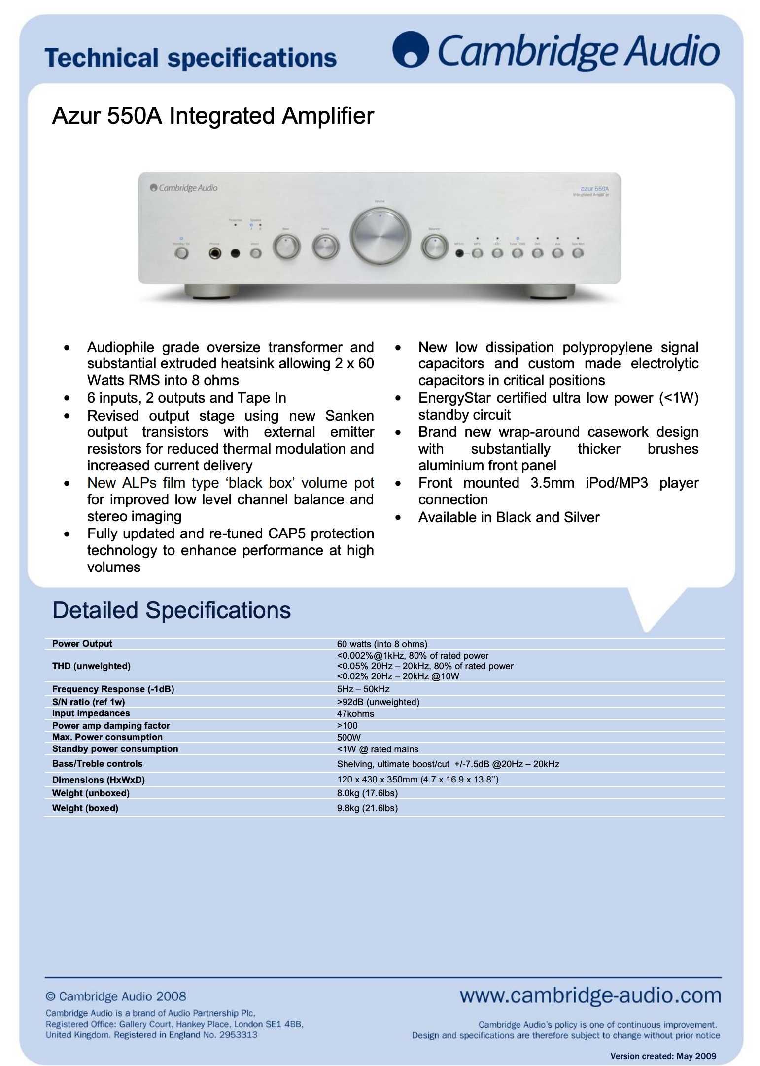 Cambridge Audio - Azur 550A