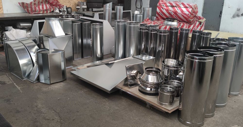 Вентиляція, витяжний зонт, димохід, кухонна витяжка, труба з оц. сталі