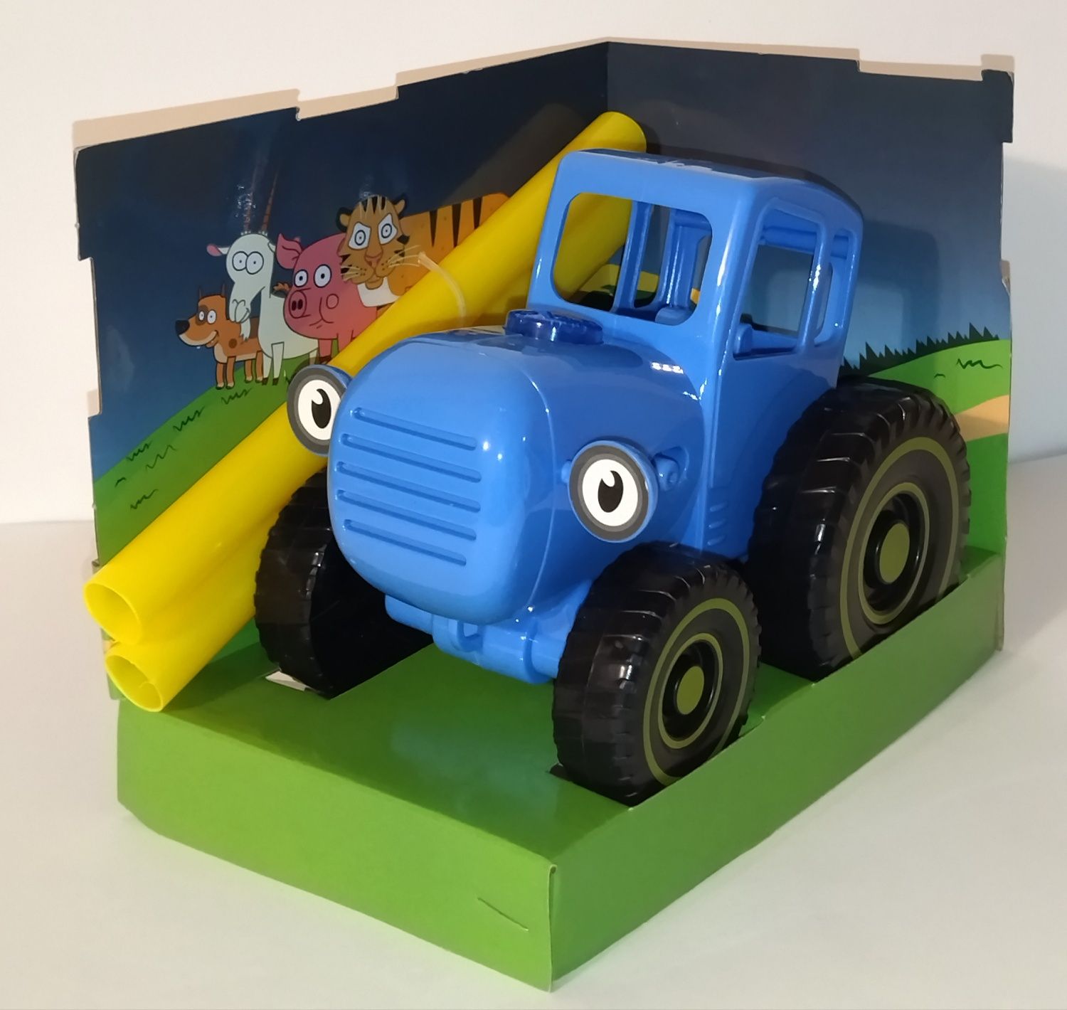 Игрушка "Синий Трактор" музыкальный с палкой каталкой.
