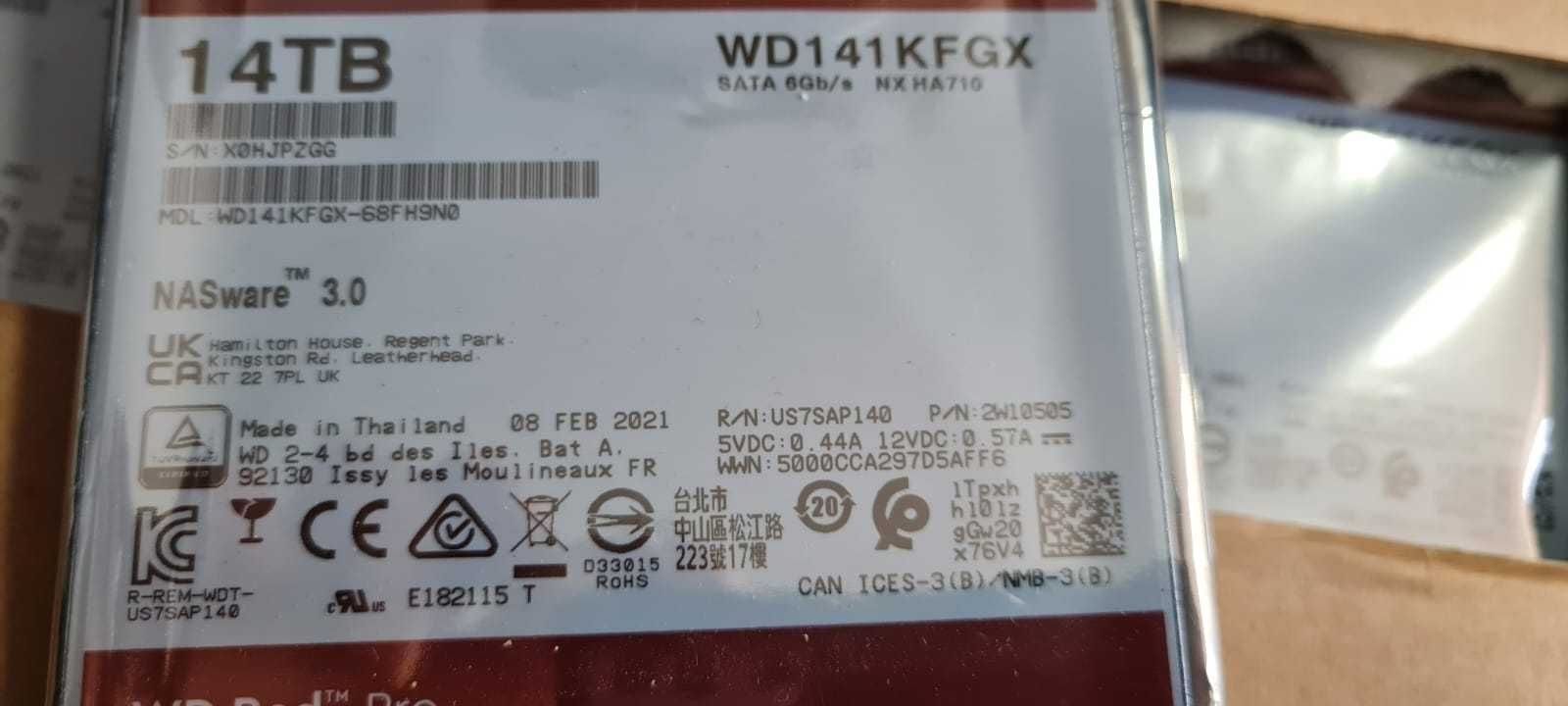 Жорсткий диск WD Red Pro 14 TB WD141KFGX, Жесткий диск WD 3.5 SATA 3.0
