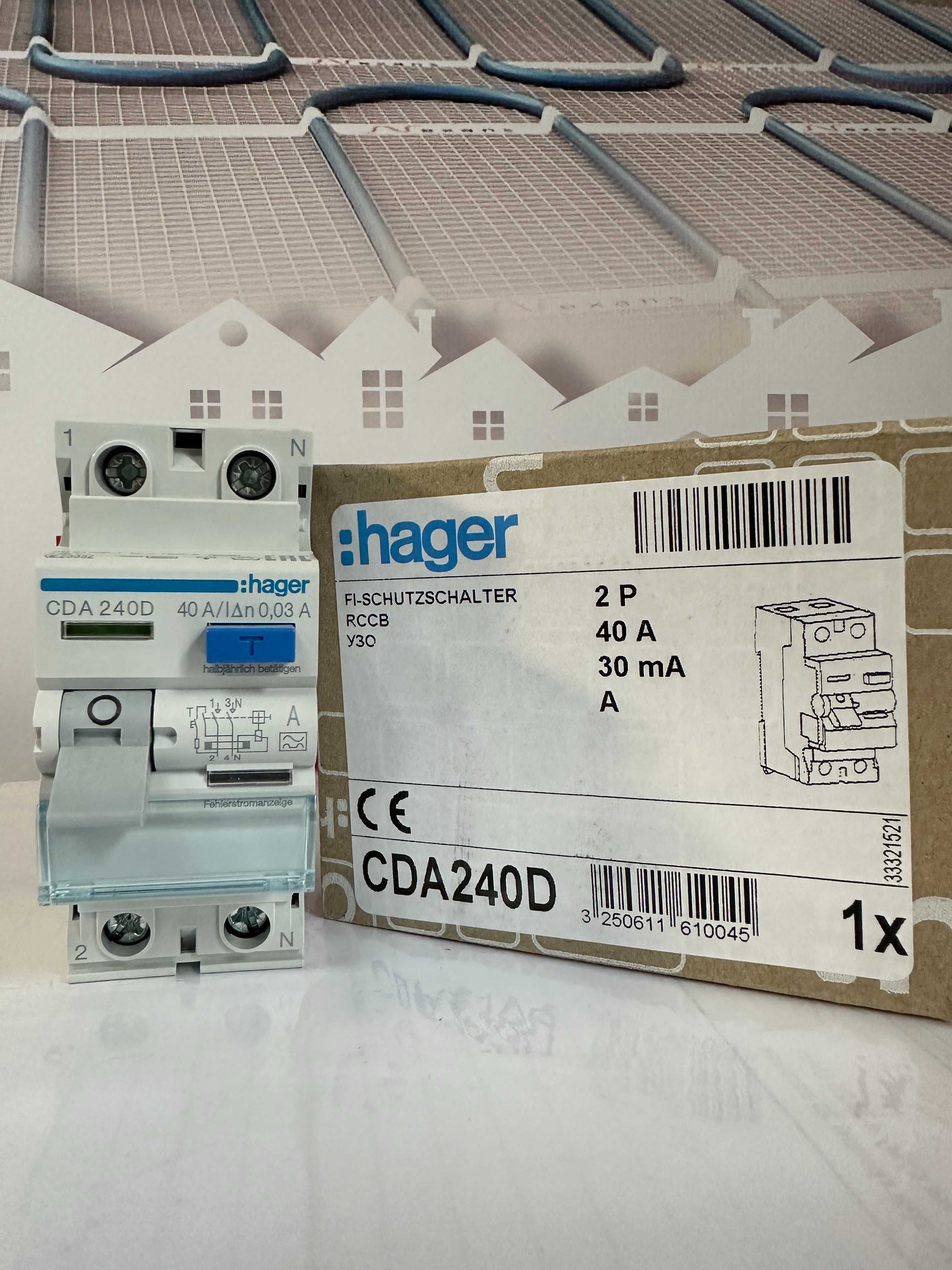 HAGER, Автоматичний вимикач 1P 6kA C-16A 1М, MCN116