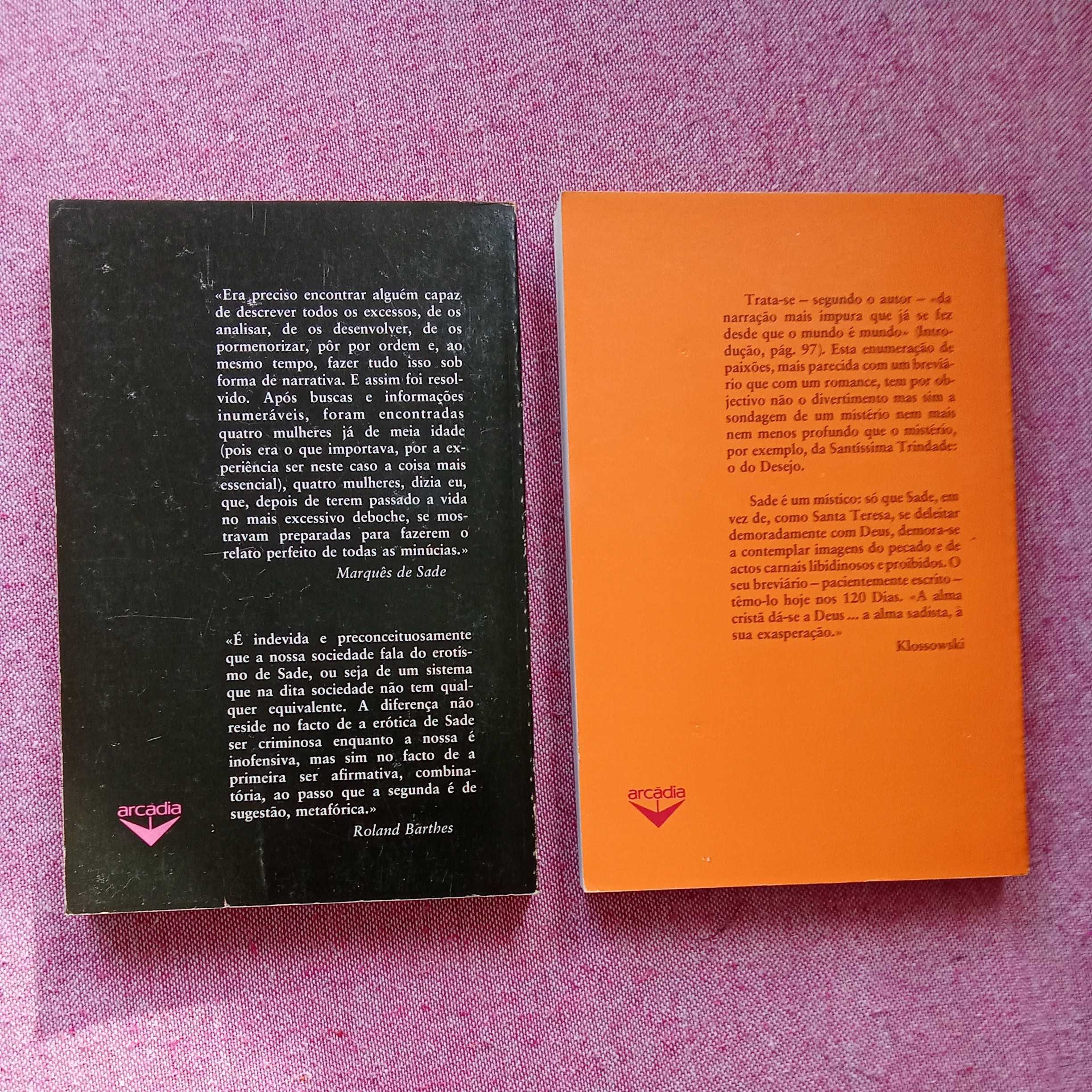 ‘Os 120 dias de sodoma’ – Marquês de Sade (2 volumes editados em 1975)