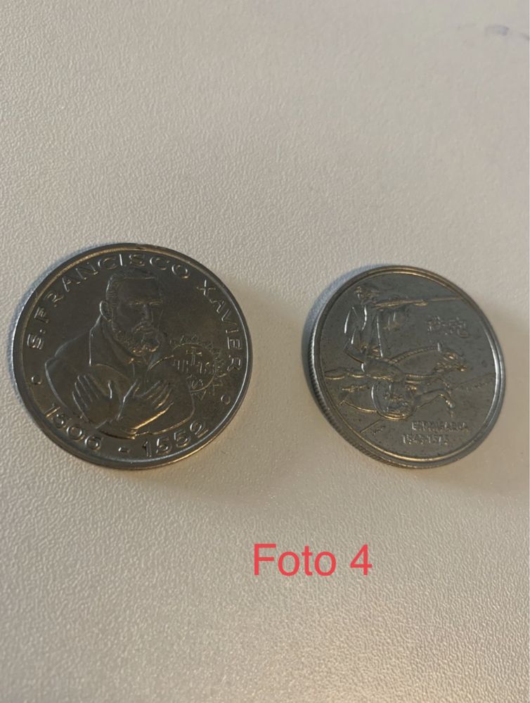 Varias moedas de valor