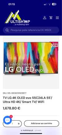 TV LG c2 (EXTENSÃO garantia 5 anos)