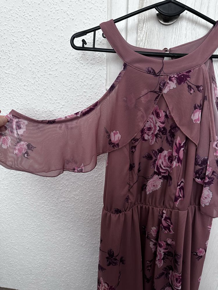Nowa długa sukienka kwiecista kwiaty floral 40/42 wiosna wesele lato
