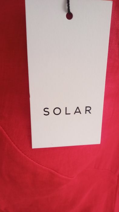 Sukienka damska firmy Solar.kolor c.pomarańcza/czerwony