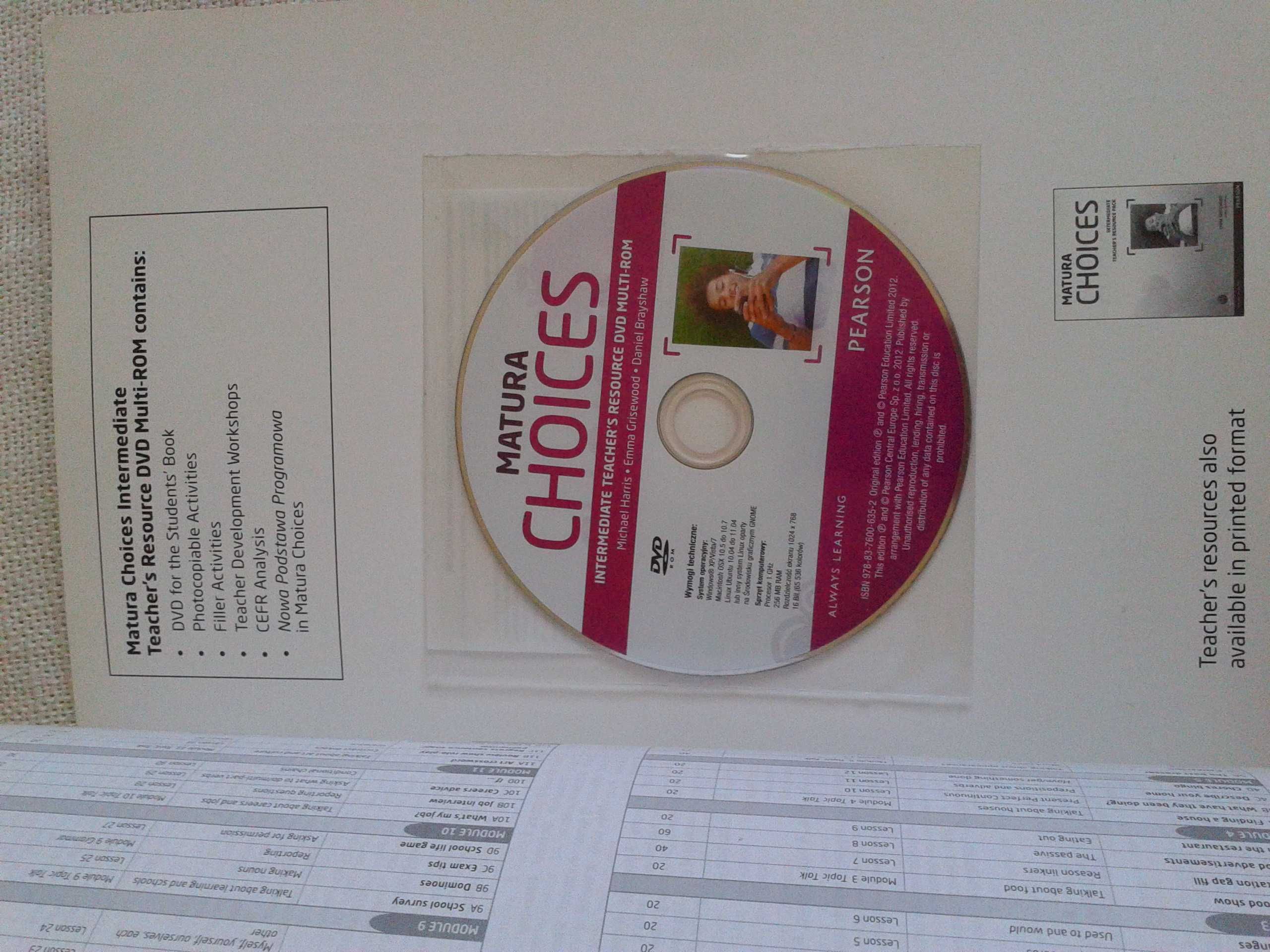 Matura Choices Intermediate Teacher's Resource, DVD multi room