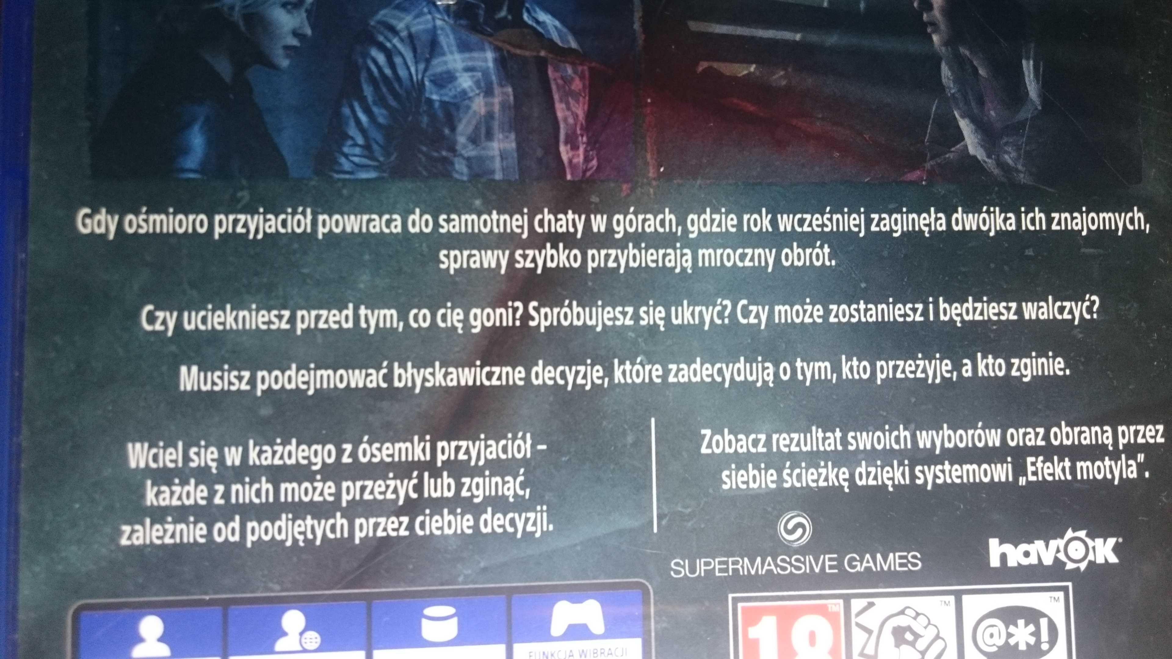 Gra Until Dawn PS4 polska wersja gta playstation 4 Resident last of us