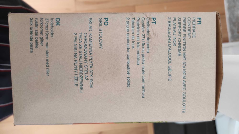 Pedra de grelhar - completamente nova