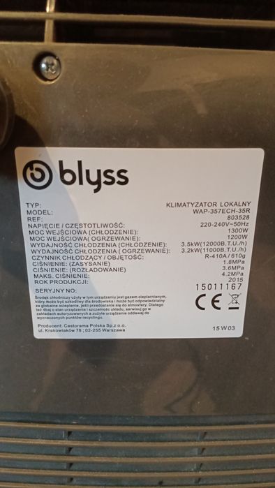 Klimatyzator z funkcją grzania pilot