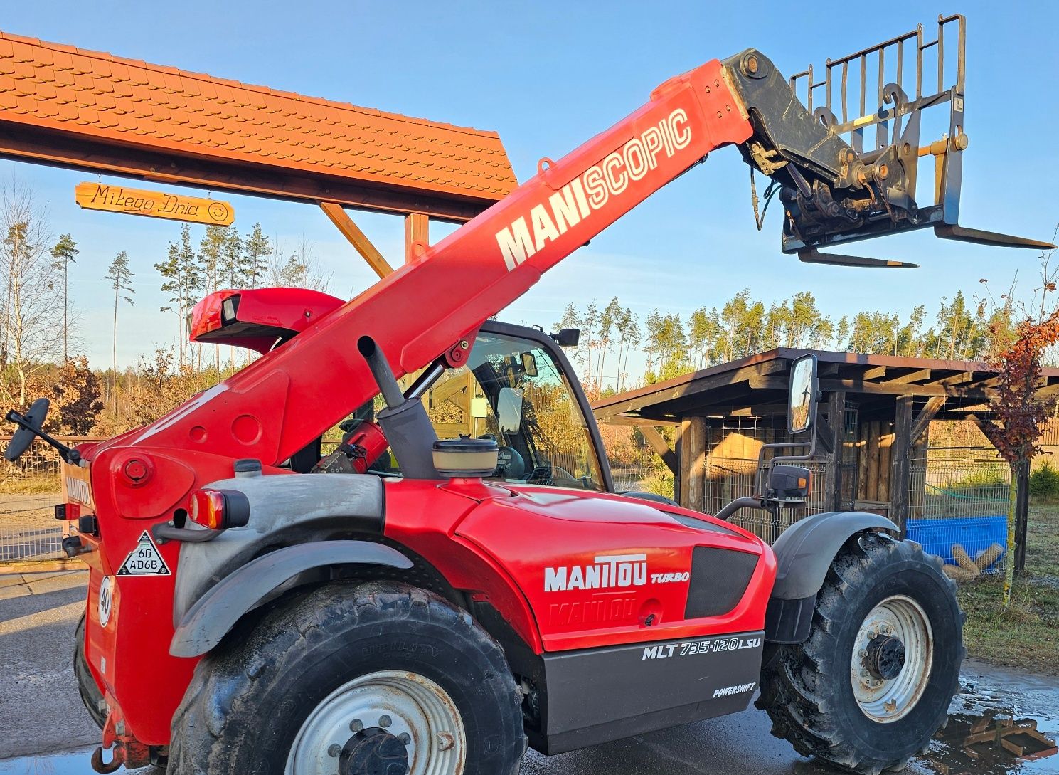 Manitou 735 klima joystick multi ładowarka teleskopowa (JCB) widły