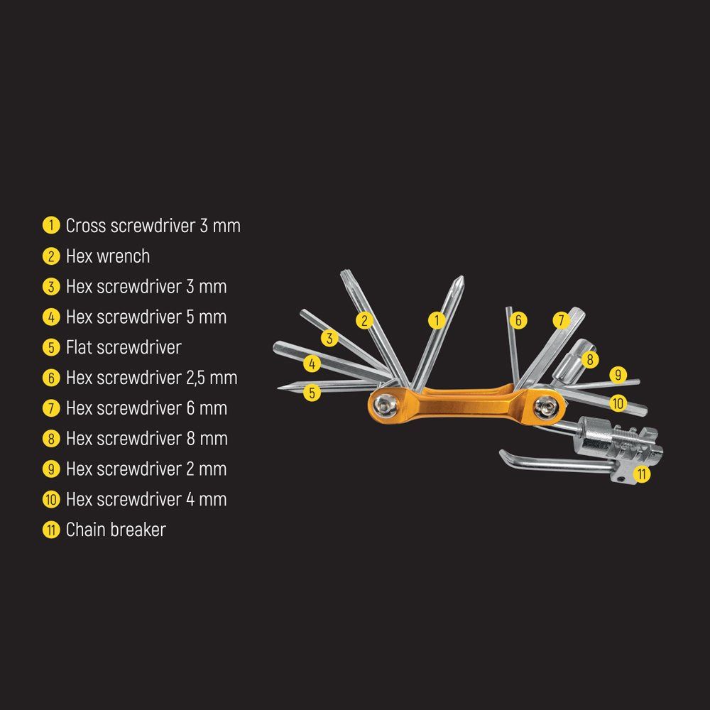 Zestaw Narzędzi Do Naprawy Roweru Multitool Rowerowy 11W1