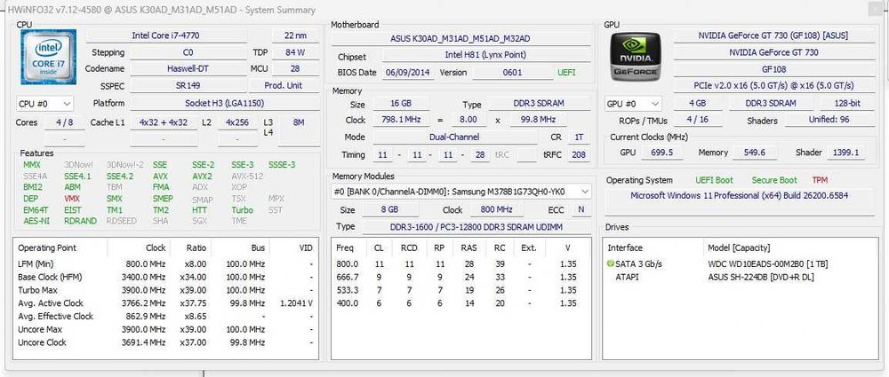 Torre Desktop Asus i7