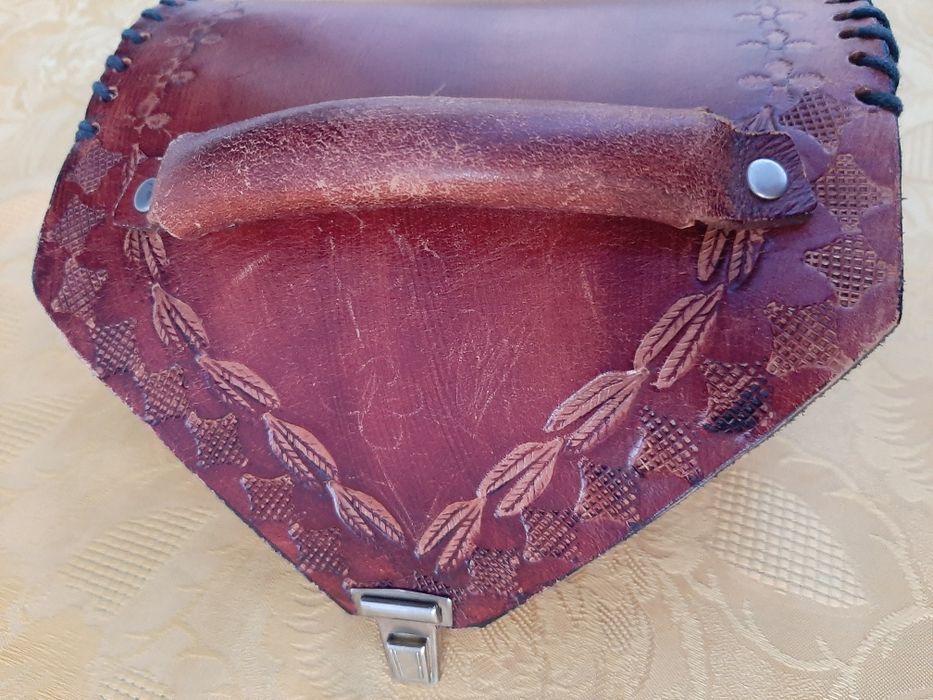 torebka mała,  surowa skóra, oryginalna