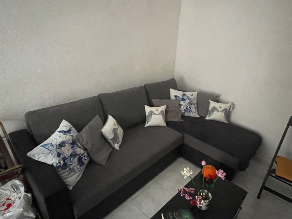 Grey corner sofa & sofa bed