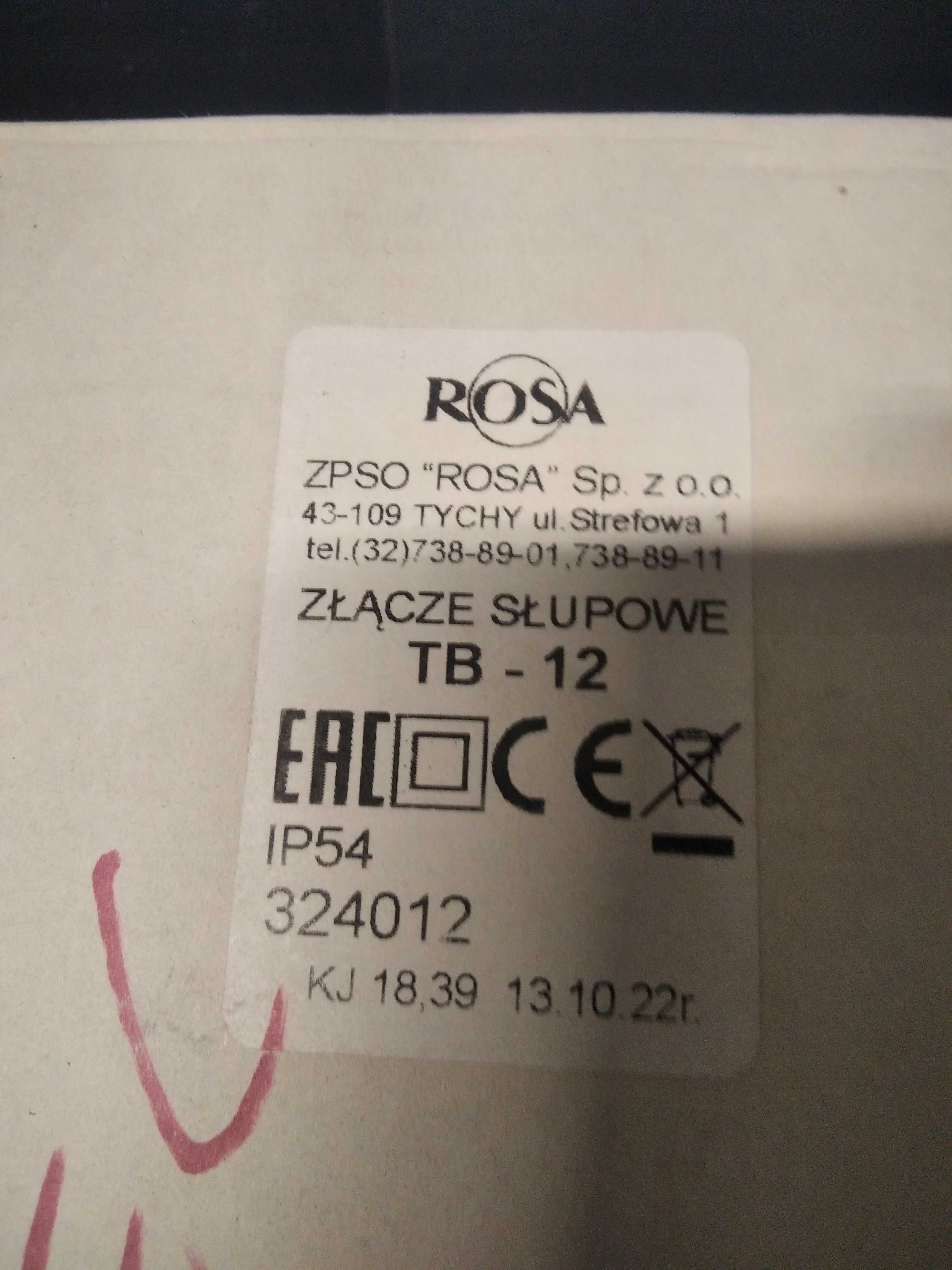 Zlacze slupowe ROSA TB-12