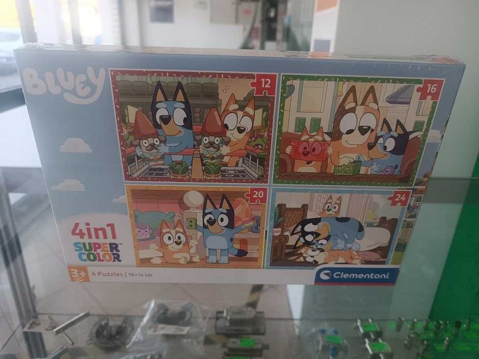 Puzzle Bluey 4in1 4 puzzles 12+16+20+24 peças(ARTIGO OUTLET)