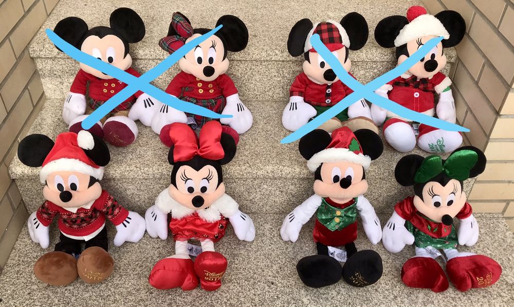 Peluches de coleção da Disney - Natal de 2018