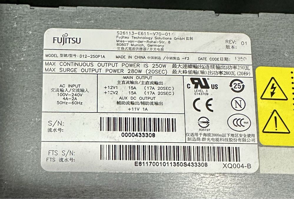 Komputer stacjonarny  - baza, plyta główna fujitsu, i3 4130, 8 gb ram