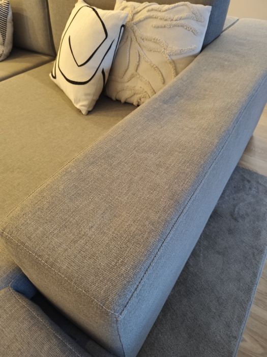 Sofá cinza Laskasas - impermeável com 3 lugares