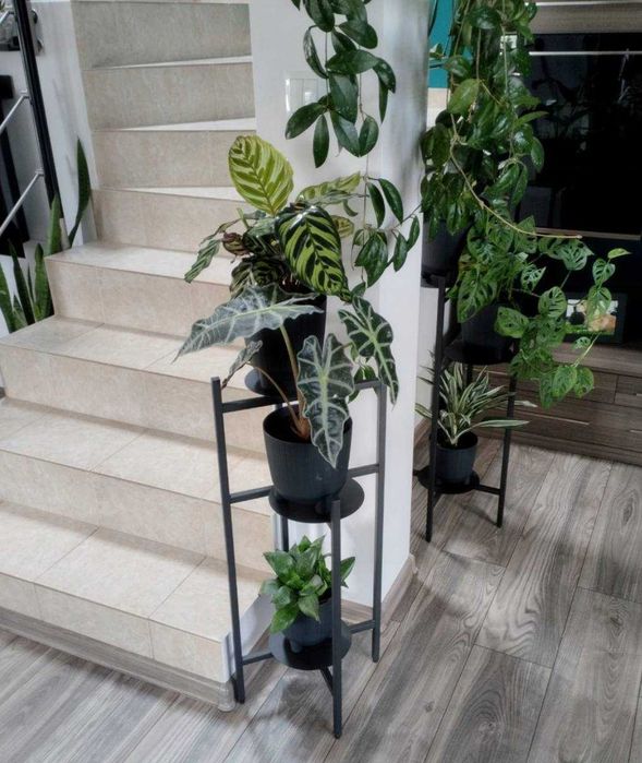 Stojak na Kwiaty Metalowy Loftowy Regał 5 Półek